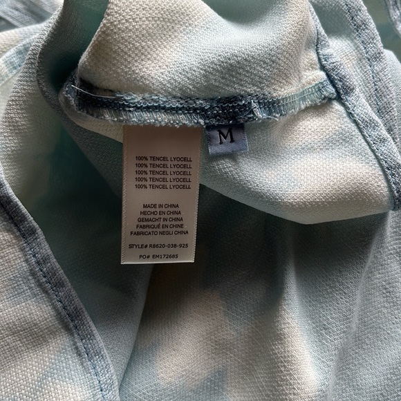 NWT Anthropologie Cloth & Stone Blue White Tie-Dye Swing Mini Dress Size Medium - Picture 9 of 9